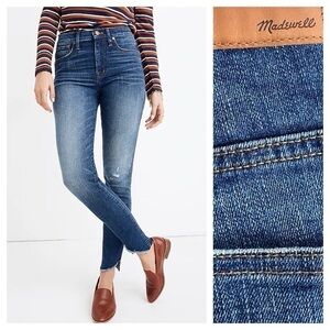 Madewell 10" High-Rise Skinny Jeans Cutout Tulip Hem Edition 27